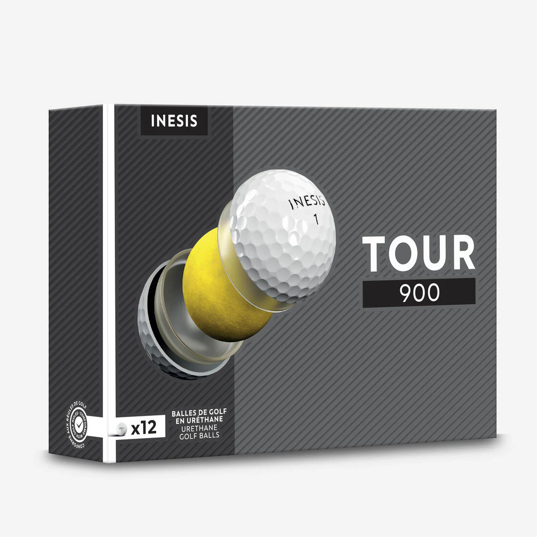 PELOTAS GOLF X12 INESIS TOUR 900 BLANCO