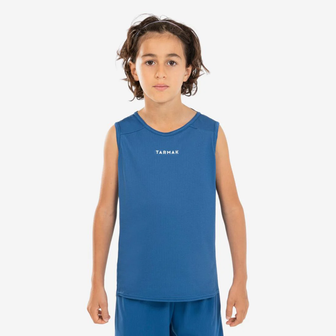 POLERA DE BÁSQUETBOL NIÑOS T100 AZUL