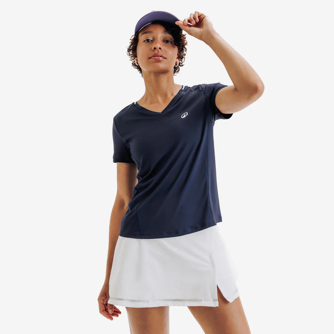 POLERA TENIS MUJER CUELLO V DRY