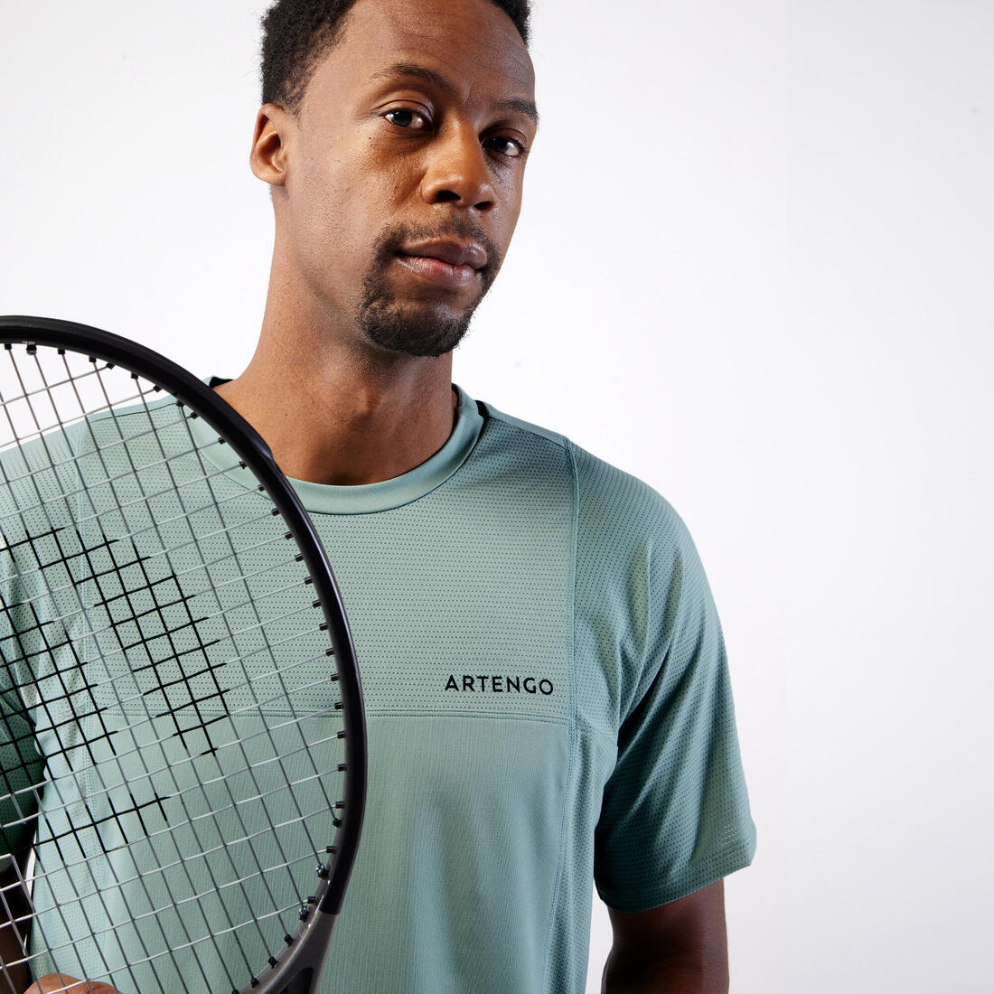 POLERA DE TENIS MANGA CORTA HOMBRE ARTENGO DRY MARINO GAËL MONFILS - Image 17