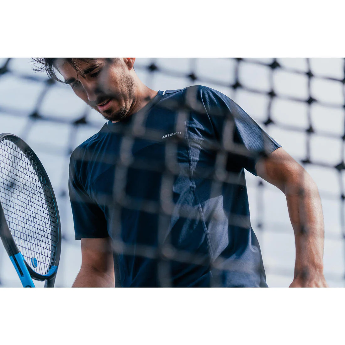 POLERA DE TENIS MANGA CORTA HOMBRE ARTENGO DRY MARINO GAËL MONFILS - Image 25