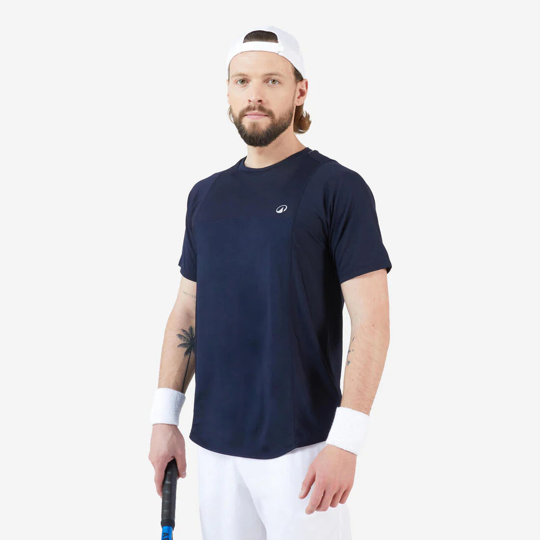 POLERA DE TENIS MANGA CORTA HOMBRE ARTENGO DRY MARINO GAËL MONFILS - Image 3