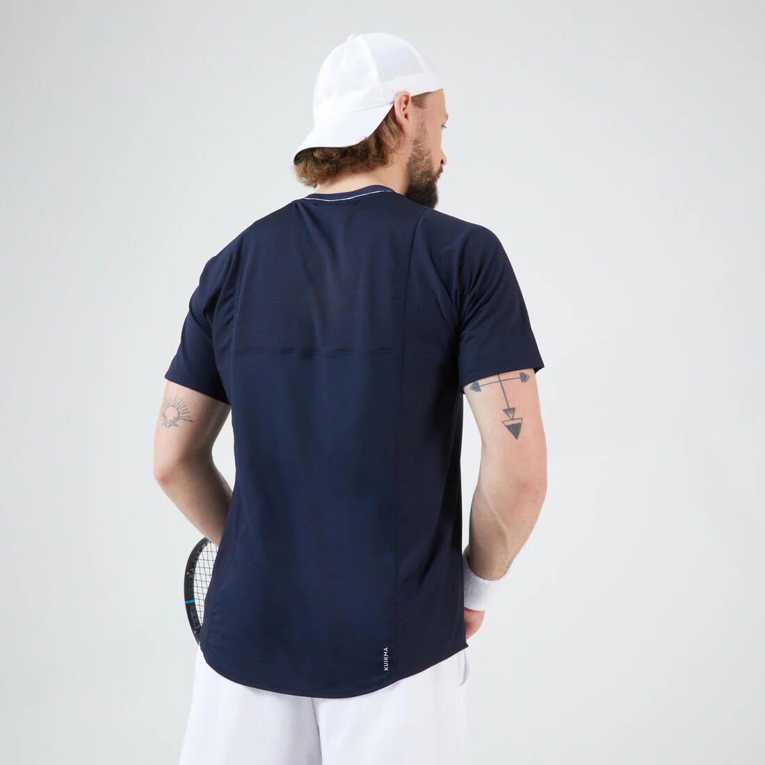 POLERA DE TENIS MANGA CORTA HOMBRE ARTENGO DRY MARINO GAËL MONFILS - Image 7