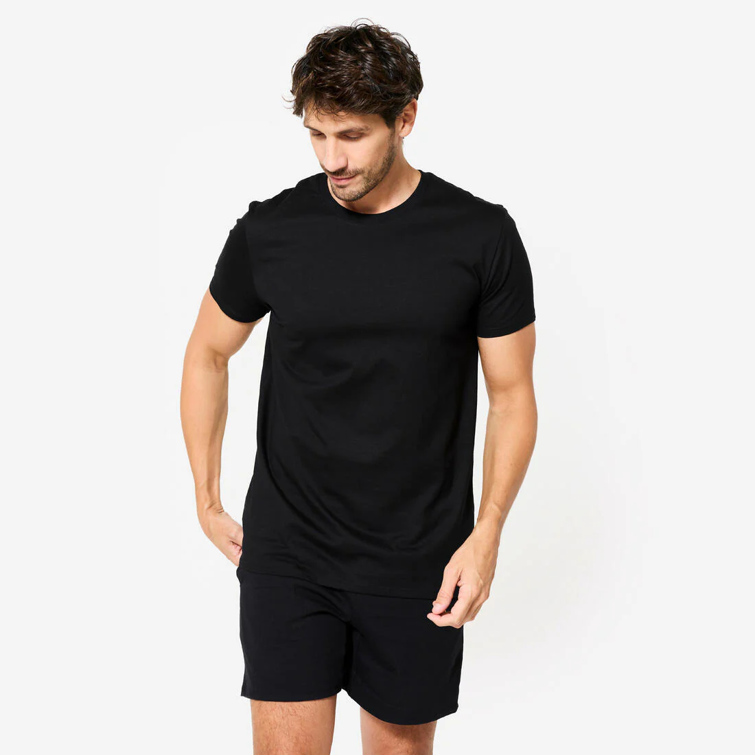 POLERA FITNESS HOMBRE 100 SPORTEE ALGODÓN