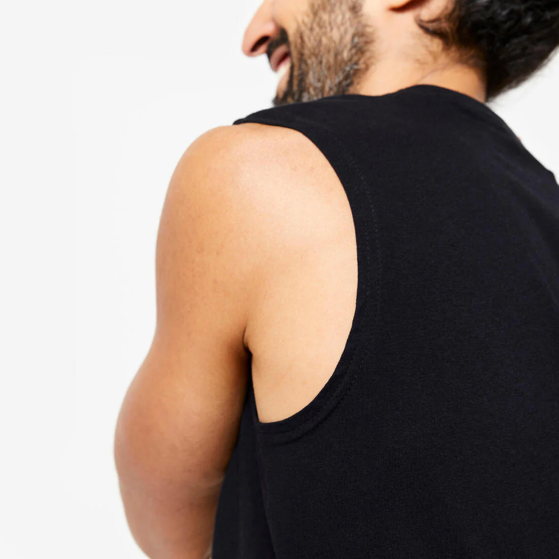 POLERA SIN MANGAS FITNESS HOMBRE 500 ALGODÓN - Image 5