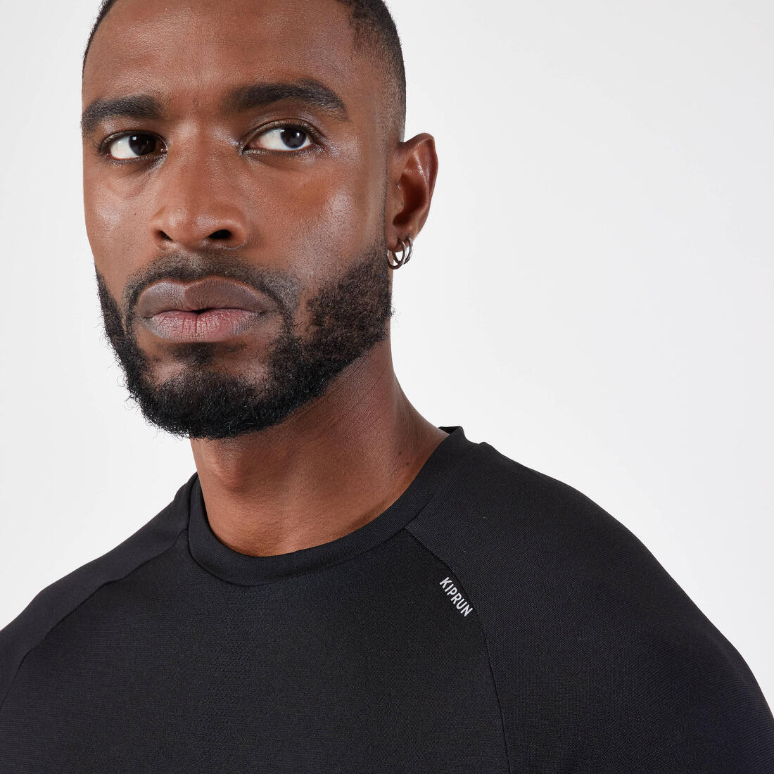 T-shirt de running sans coutures homme - kiprun run 500 confort noir - Image 10