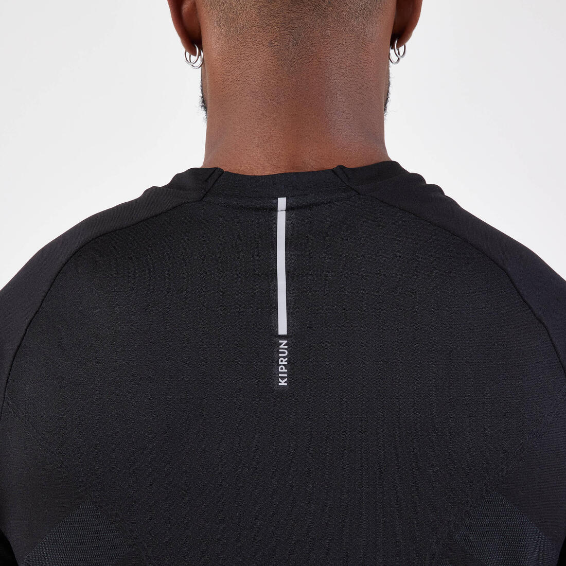 T-shirt de running sans coutures homme - kiprun run 500 confort noir - Image 14