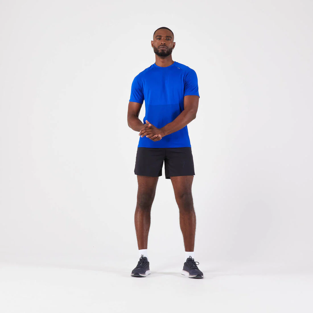 T-shirt de running sans coutures homme - kiprun run 500 confort noir - Image 6