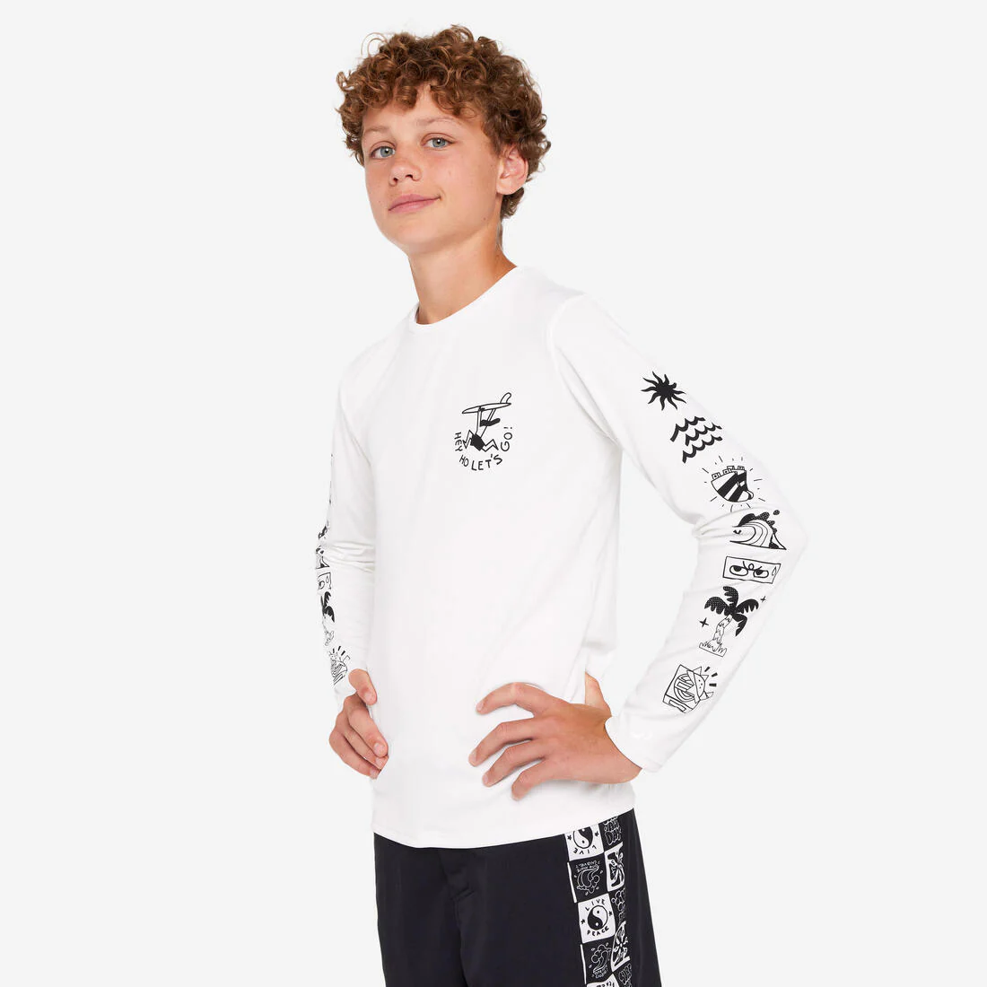 POLERA ANTI-UV SURF NIÑOS 100 VIBES