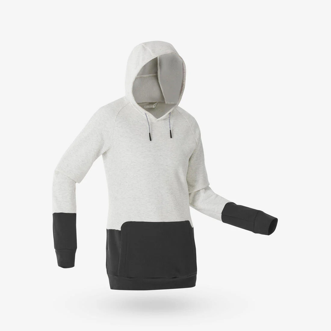 POLERÓN SNOWBOARD GORRO MUJER BEIGE Y NEGRO - Image 14