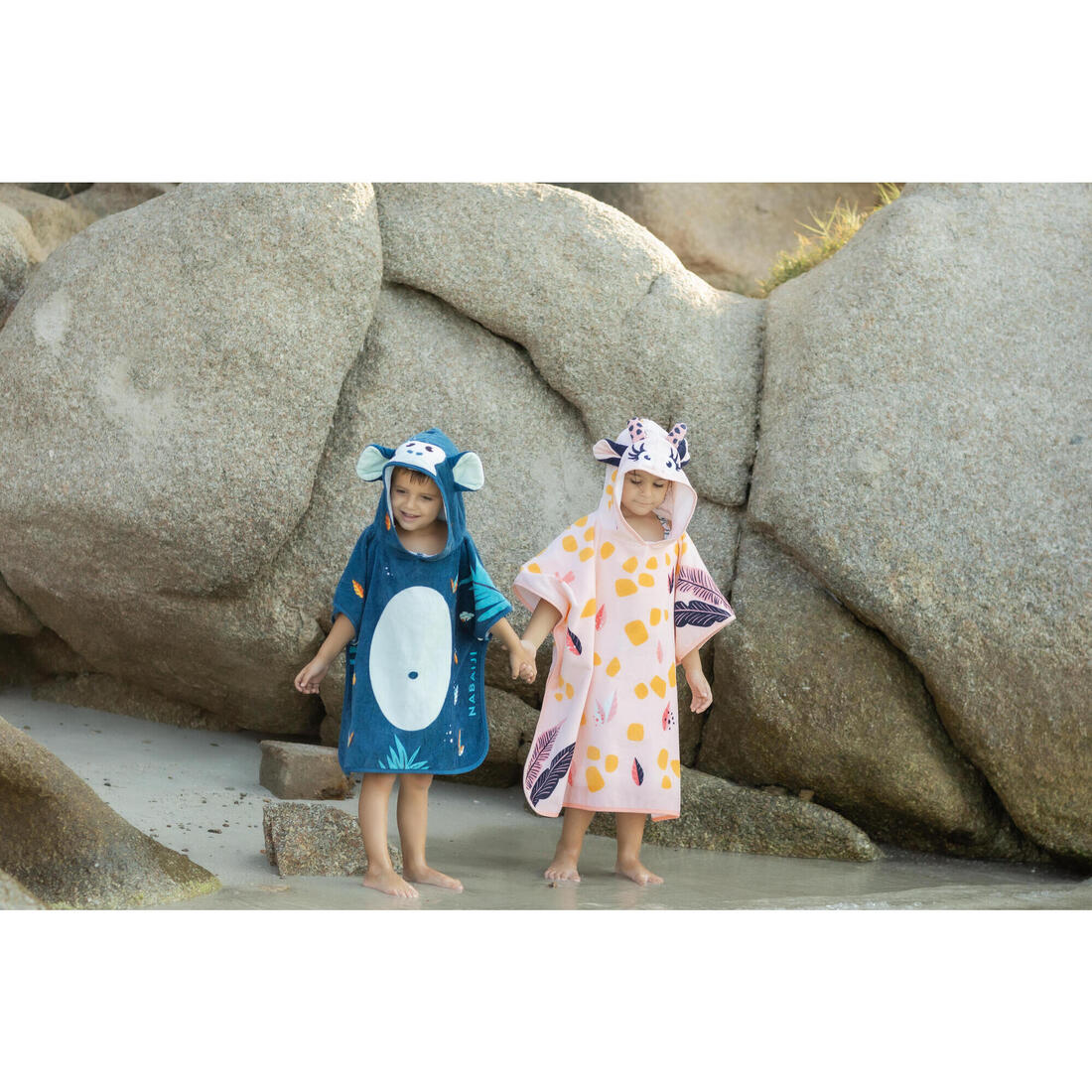 PONCHO DE BAÑO BEBÉS AZUL OSCURO ALGODÓN MONO - Image 7