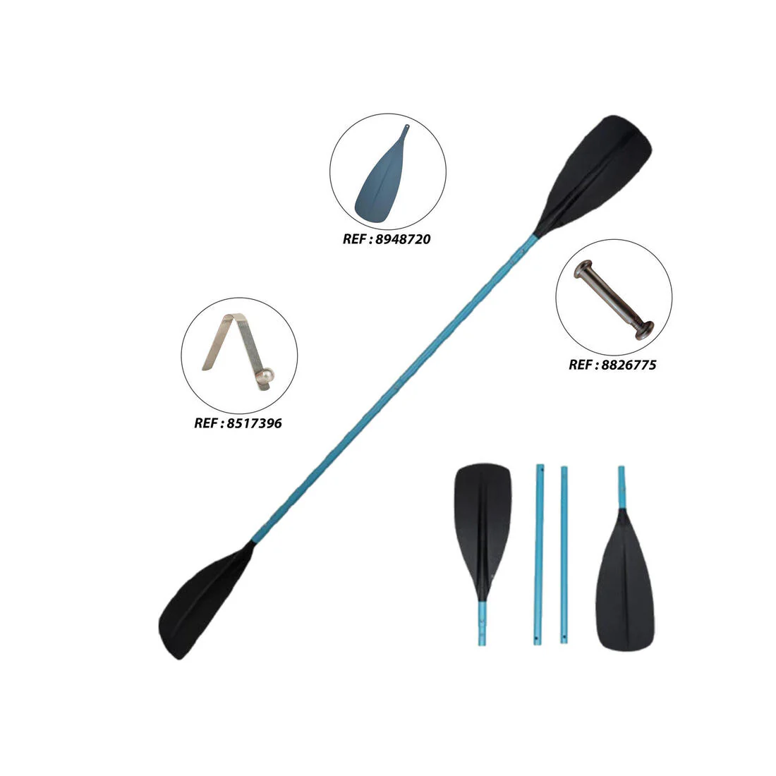 REMO KAYAK 100 4 PARTES 215 CM - Image 5