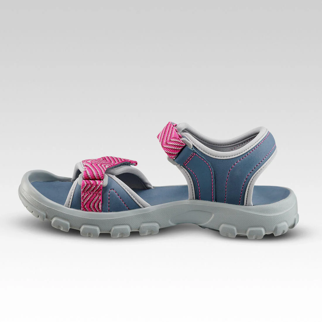 SANDALIAS SENDERISMO NIÑOS MH100 AZUL/ROSADO - Image 2