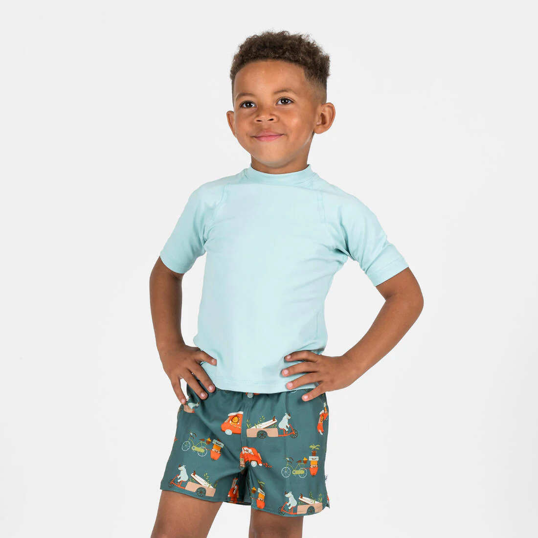 SHORTS BEBÉ CAQUI CAMIONES - Image 3