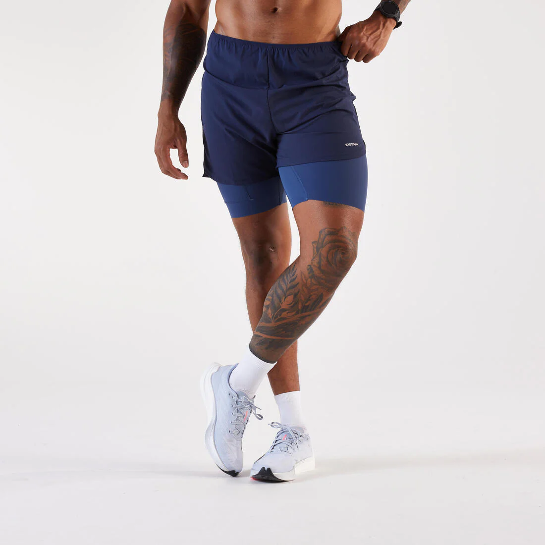 SHORTS 2 EN 1 RUNNING HOMBRE RUN 500 CONFORT
