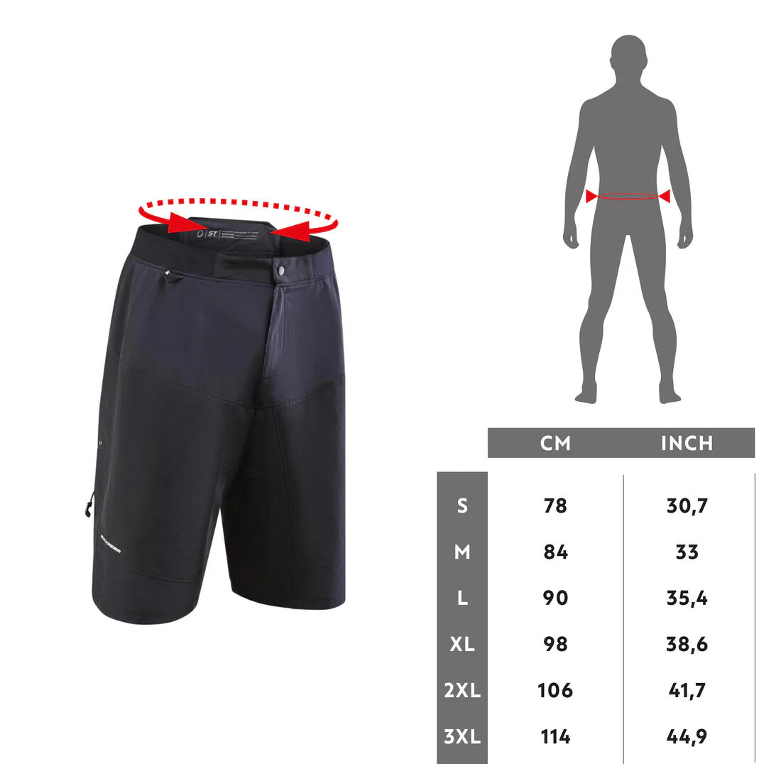SHORTS CICLISMO MTB HOMBRE NEGRO CORTE CARGO - Image 6