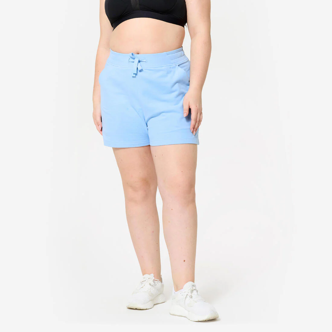 SHORTS FITNESS MUJER AZUL BOLSILLOS