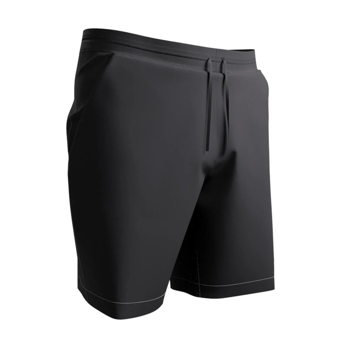 Shorts running transpirable 2 en 1 hombre - Dry 550 negro
