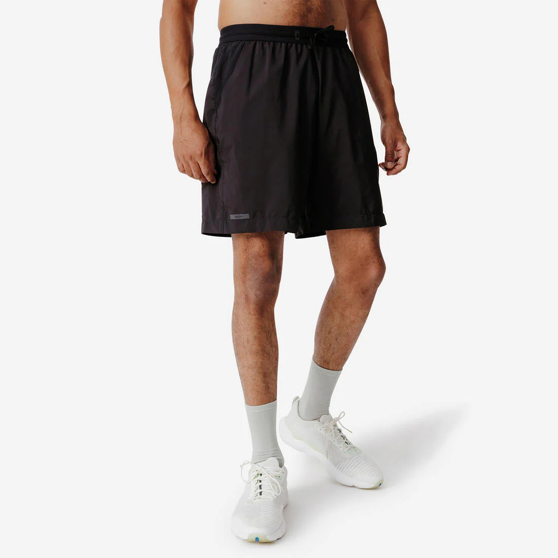 Shorts running transpirable 2 en 1 hombre - Dry 550 negro - Image 2
