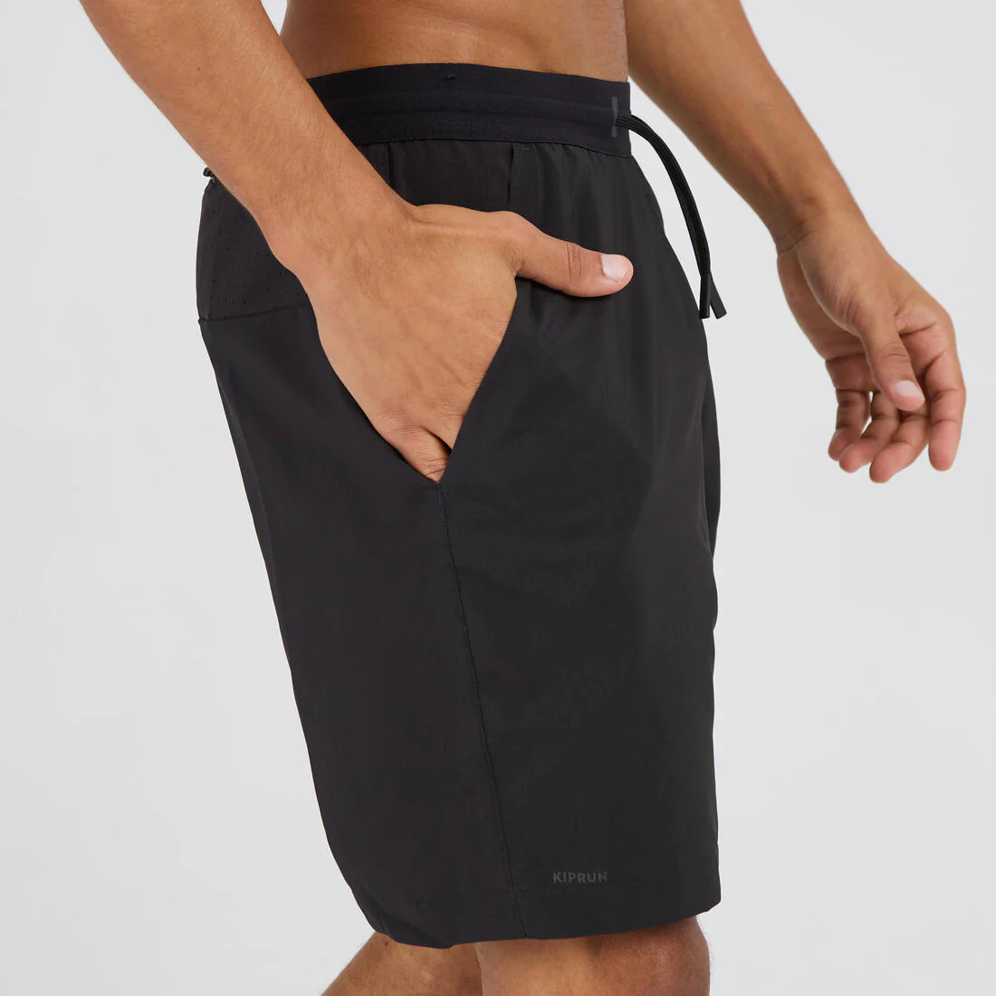 Shorts running transpirable 2 en 1 hombre - Dry 550 negro - Image 6