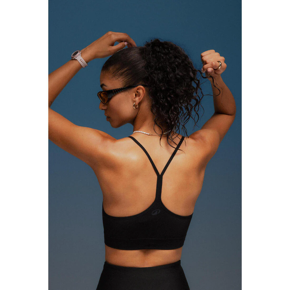 Sujetador Bralette Mujer Negro Acanalado - Image 10