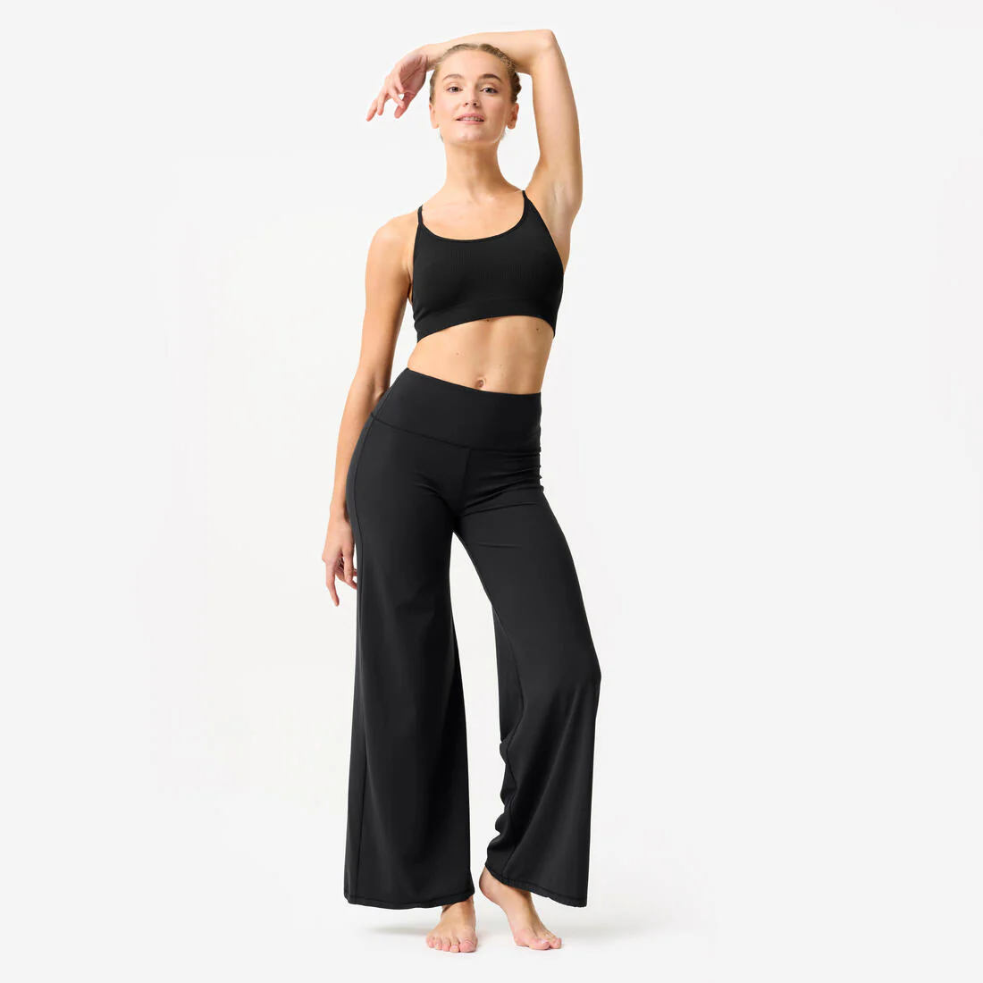 Sujetador Bralette Mujer Negro Acanalado - Image 2