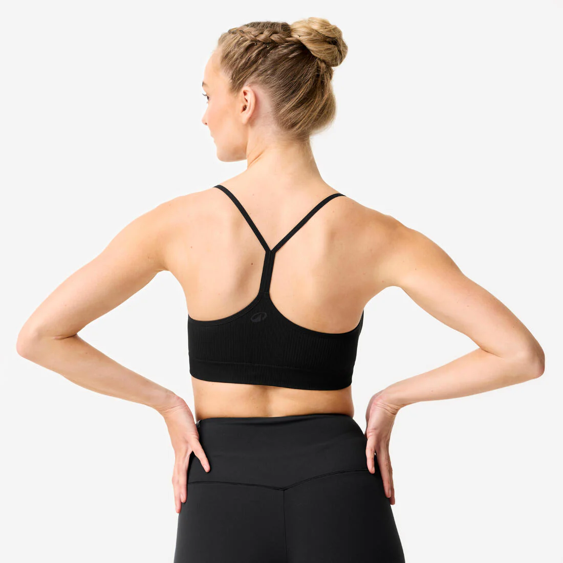 Sujetador Bralette Mujer Negro Acanalado - Image 4