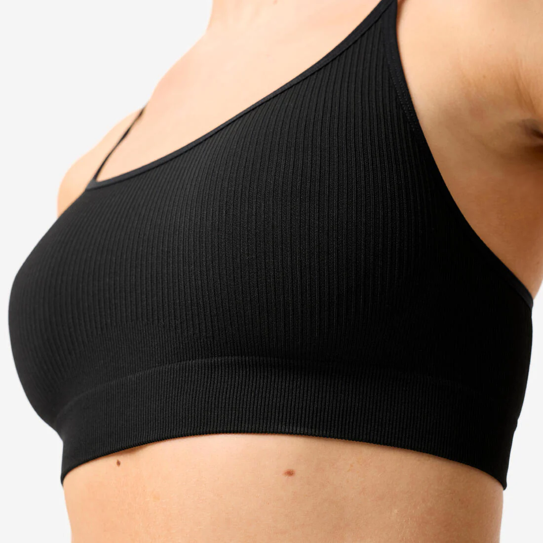 Sujetador Bralette Mujer Negro Acanalado - Image 6