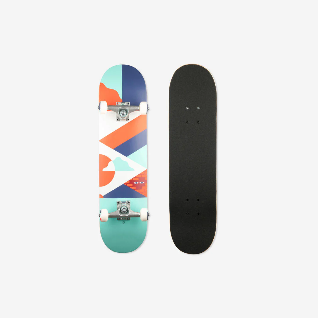 TABLA DE SKATE CP100 NIÑOS DE 8 - 12 AÑOS MID GEOMETRIC TAMAÑO 7.6"