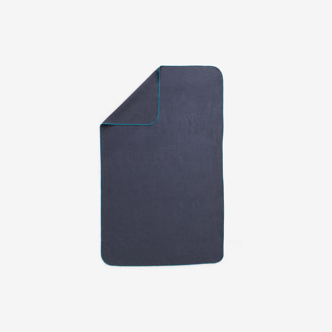 Toalla Baño Microfibra Rayas Azul Oscuro Tamaño L 80 x 130 cm - Image 2
