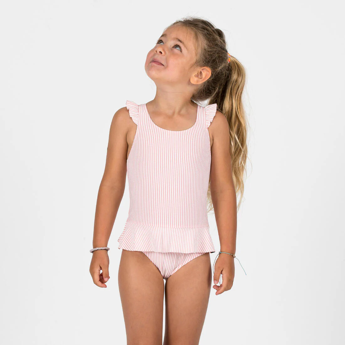 TRAJE DE BAÑO BEBÉ NIÑA RAYAS FALDA - Image 3