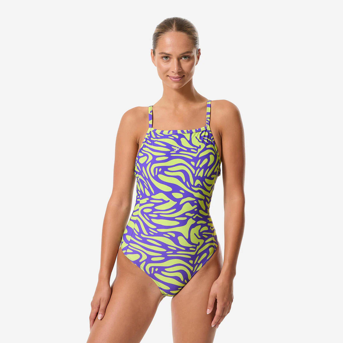 TRAJE DE BAÑO NATACIÓN MUJER 500 KAMYLI GEOL - Image 3