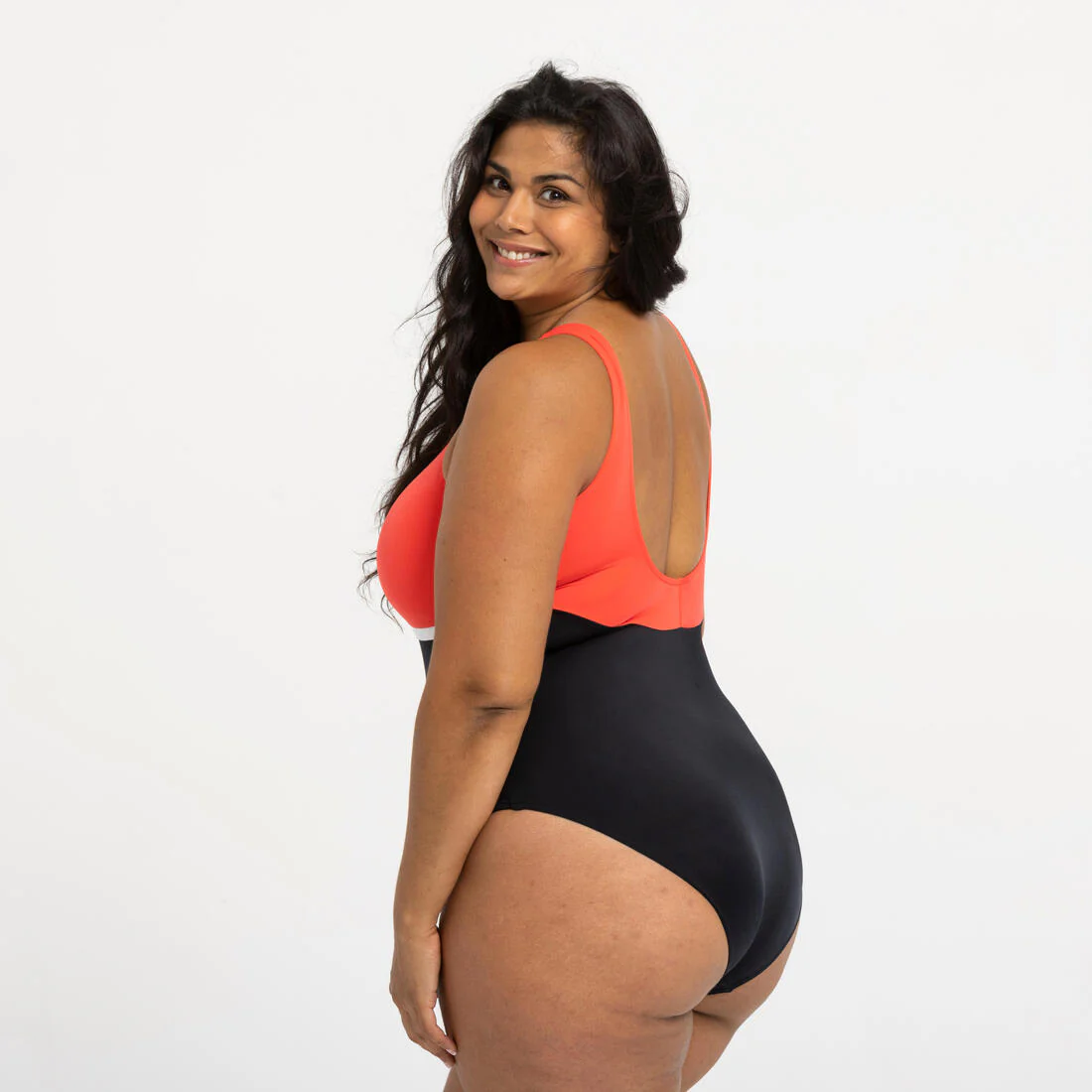 TRAJE DE BAÑO NATACIÓN MUJER NEGRO CORAL - Image 13