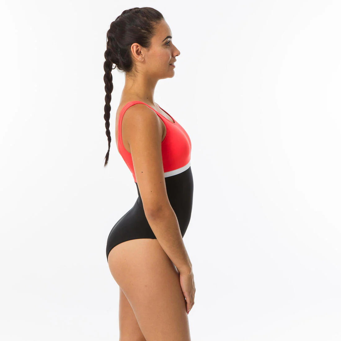TRAJE DE BAÑO NATACIÓN MUJER NEGRO CORAL - Image 6