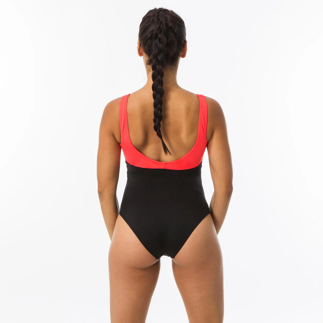 TRAJE DE BAÑO NATACIÓN MUJER NEGRO CORAL - Image 7