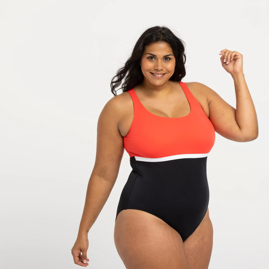 TRAJE DE BAÑO NATACIÓN MUJER NEGRO CORAL - Image 9