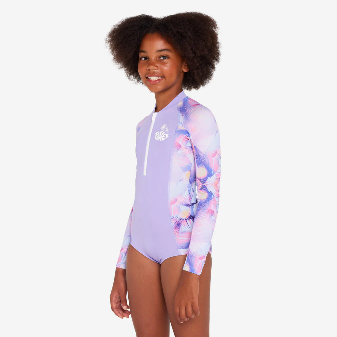 TRAJE DE BAÑO ANTI-UV SURF NIÑA 500 CIERRE FRONTAL