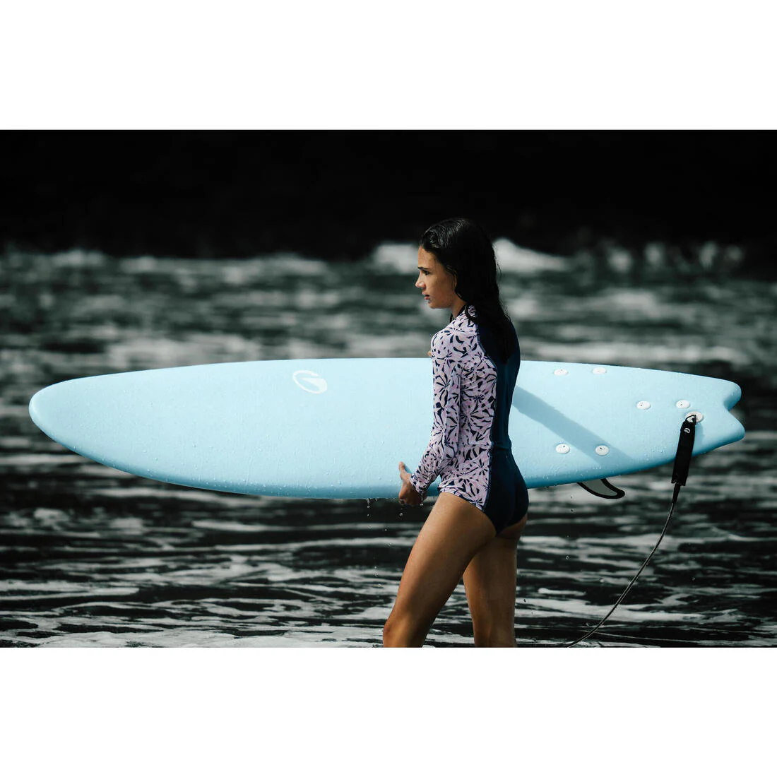 TRAJE DE BAÑO ANTI-UV SURF NIÑA 500 CIERRE FRONTAL - Image 15