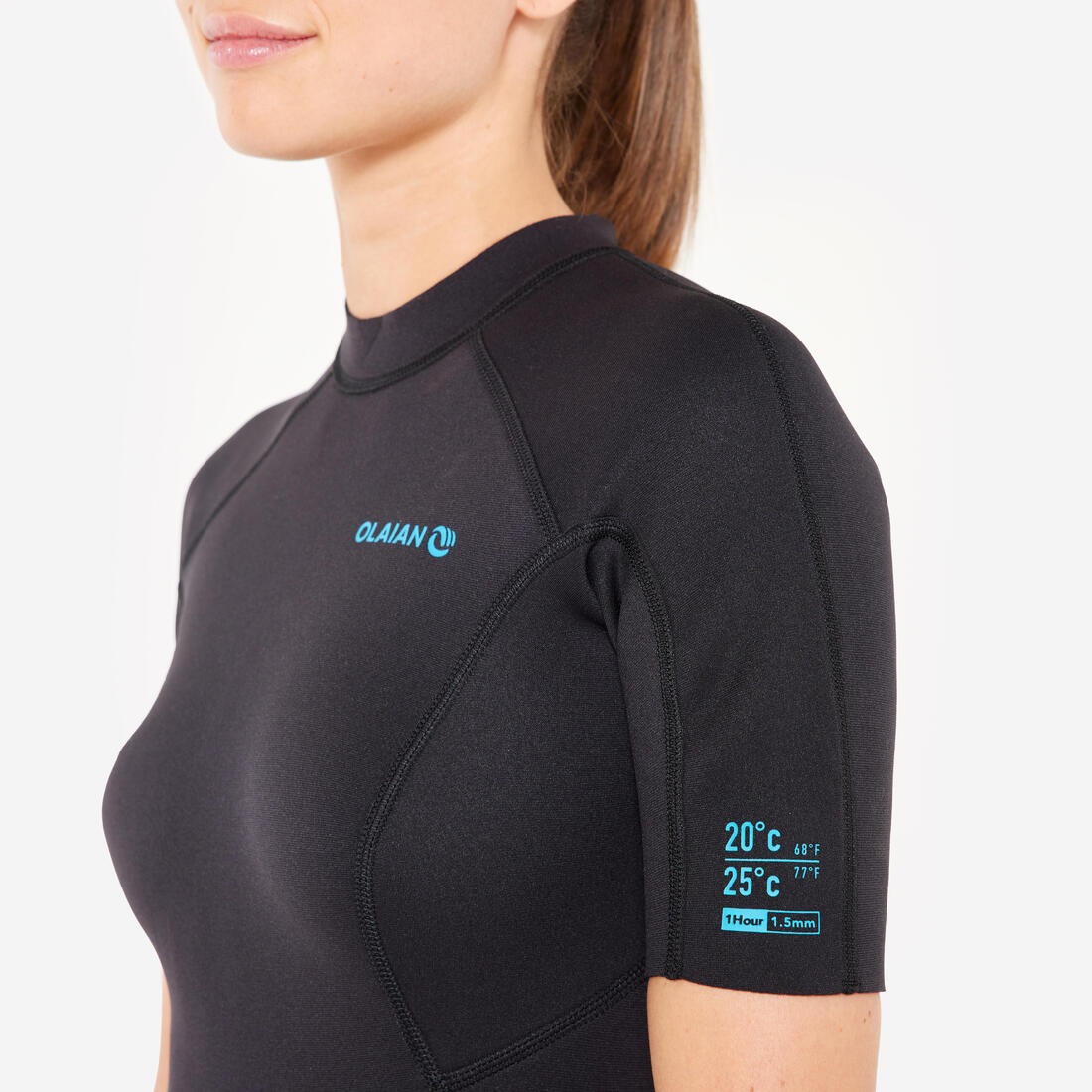 TRAJE SHORTY SURF MUJER 100 NEOPRENO 1,5 MM - Image 3