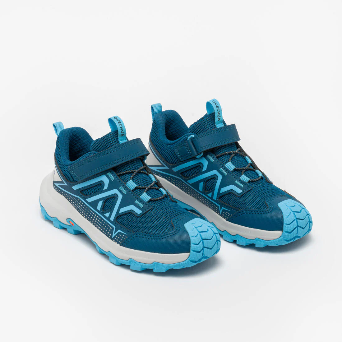 Zapatillas senderismo niños de la 24 a la 34, Crosscrock tira autoadherente azul - Image 2