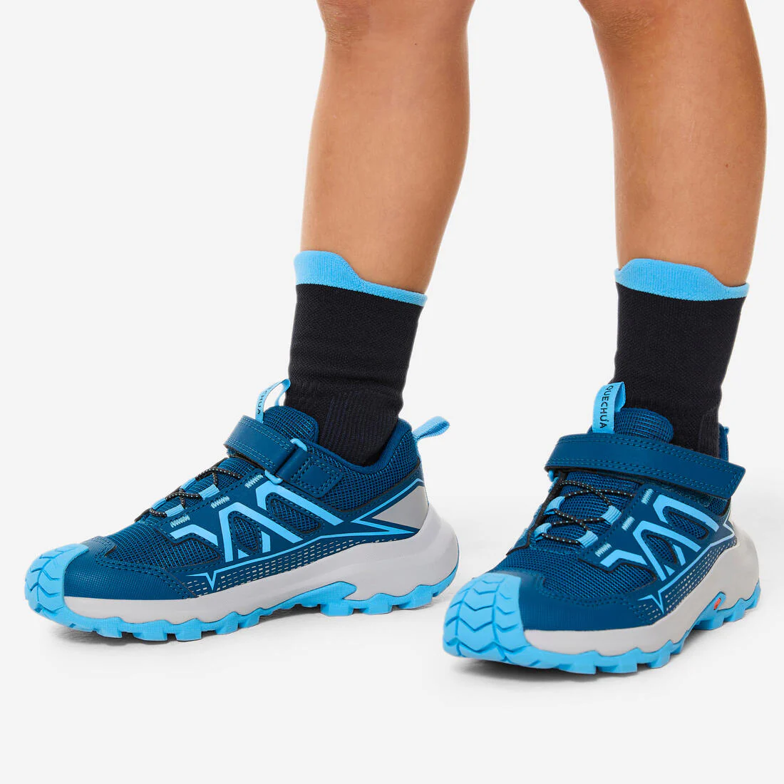 Zapatillas senderismo niños de la 24 a la 34, Crosscrock tira autoadherente azul - Image 7
