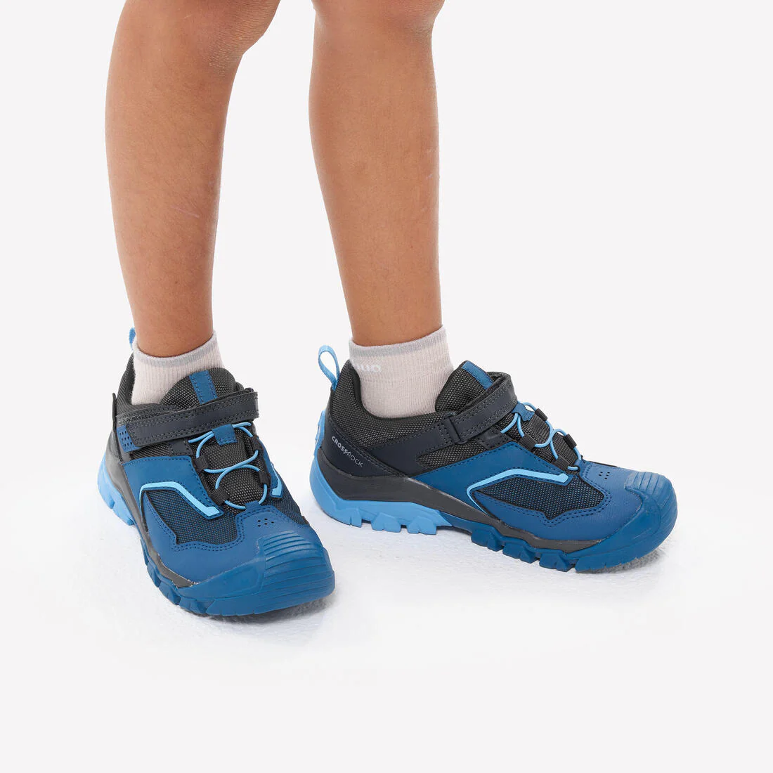 ZAPATILLAS IMPERMEABLES SENDERISMO NIÑOS VELCRO CROSSROCK AZUL - Image 5