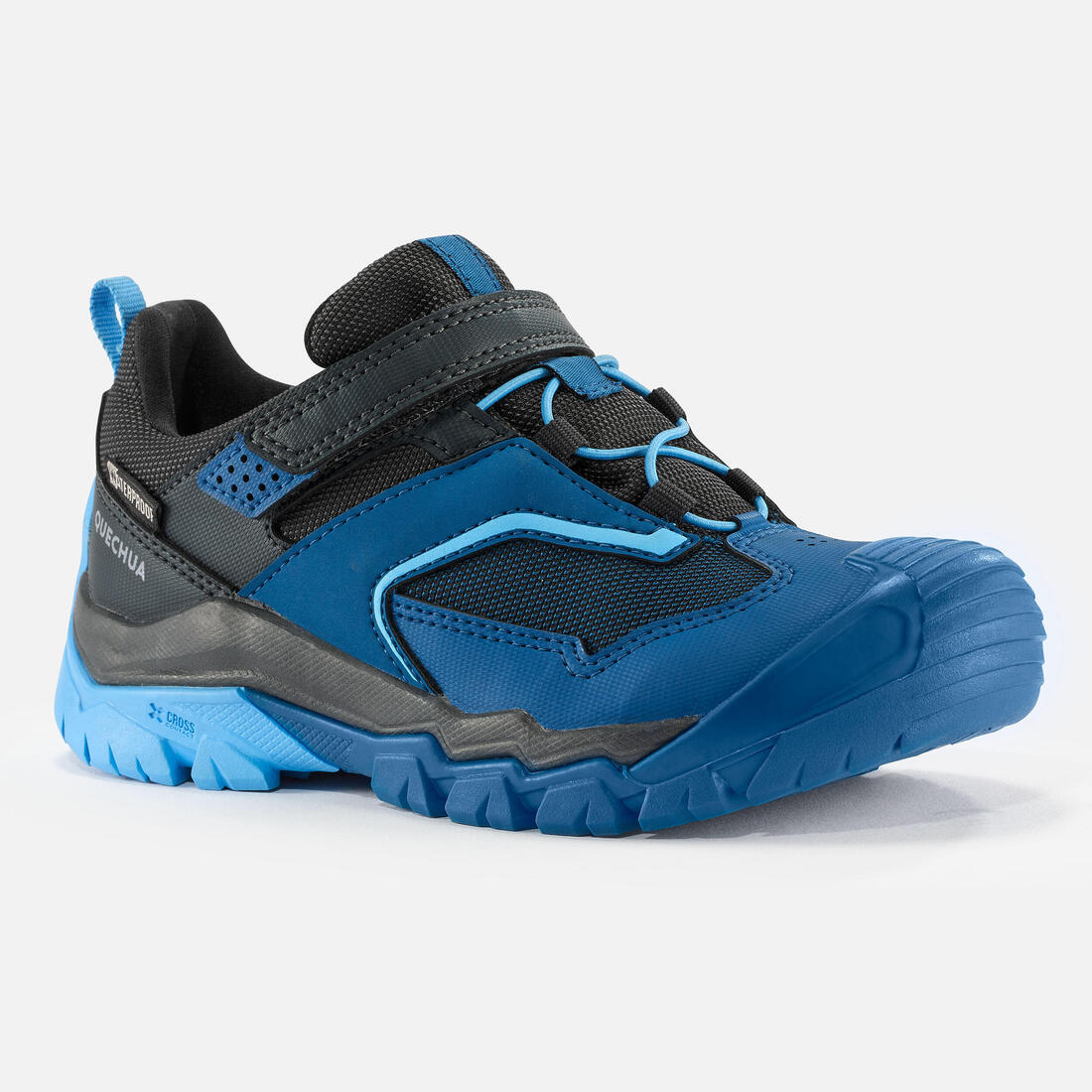 ZAPATILLAS IMPERMEABLES SENDERISMO NIÑOS VELCRO CROSSROCK AZUL - Image 9