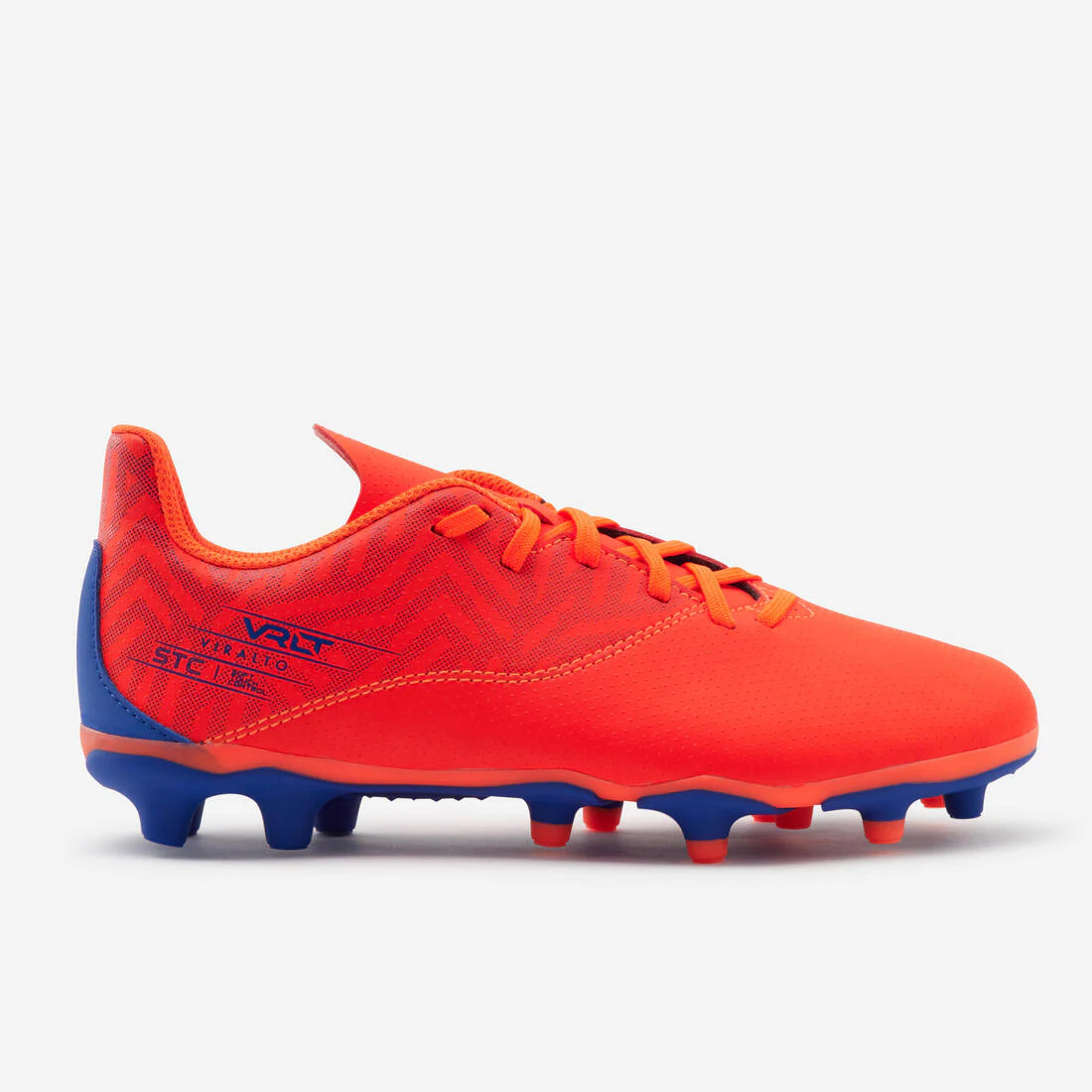 Botines de Fútbol Niño con Cordones Viralto I Campo Natural FG Rojos - Image 3
